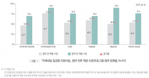 미래내일 일경험 지원사업 참여 전후 역량 수준