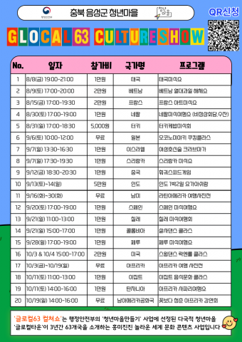 여권 없이 떠나는 세계여행, 20개국 컬쳐쇼 참가자 모집